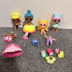 LOL Surprise Lils Fashion Dolls Lot Of 4 Mini Dolls Clothes Shoes Accessories